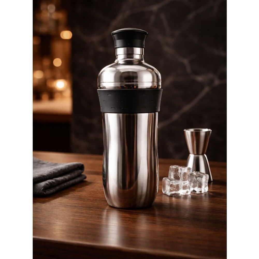 EUC - Oggi Mini Cocktail Shaker Stainless Steel - Bar Utensils Mixed Drinks